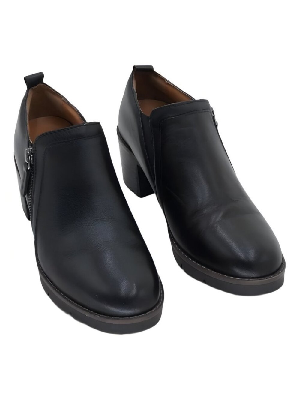 Easy Spirit Womens Cosa Eflex Black Leather Ankle Boots 7.5